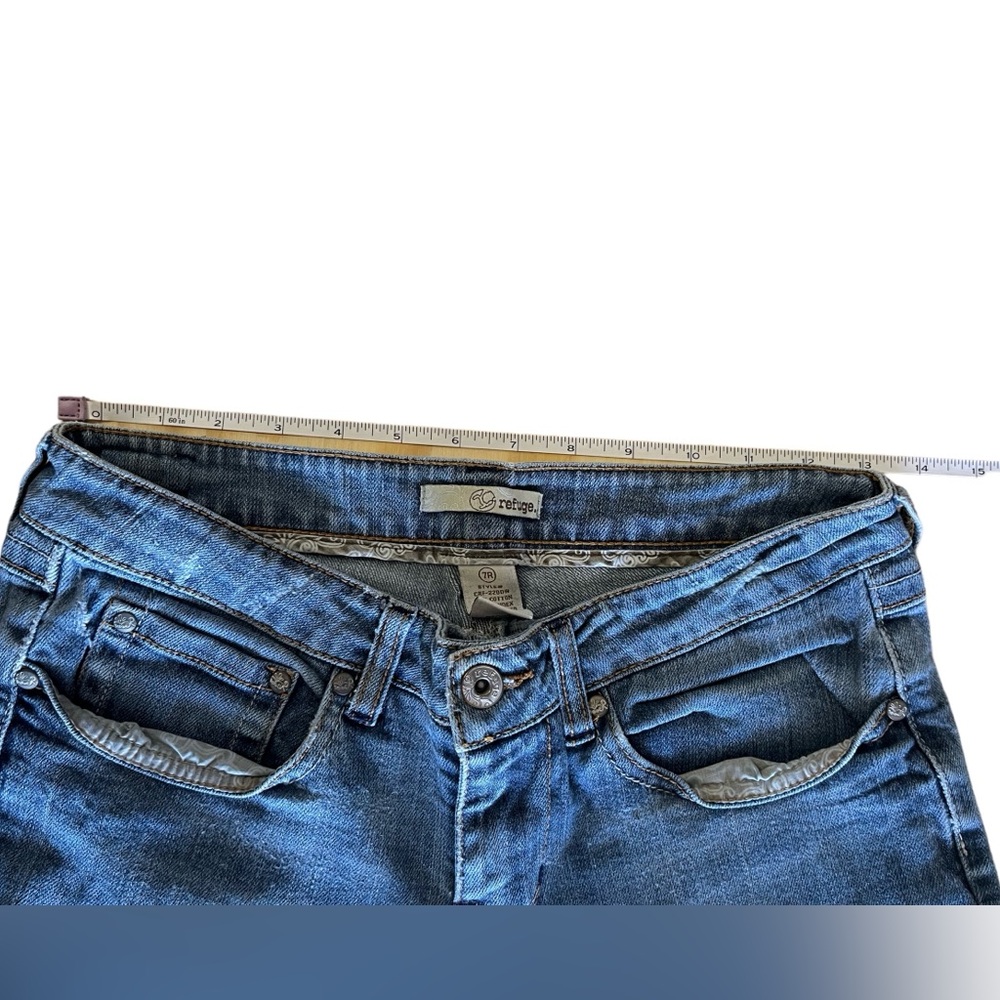 Refuge 7R blue jeans, flare leg, button and zipper fly, low rise - Picture 5 of 9